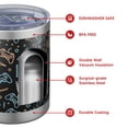 thumbnail image 4 of 12oz Tumblers Colorful Games Element Black Pattern Vacuum Insulated Stainless Steel Travel Tumbler Cups Mug with Lid and Straw for Beer,Coffee,Beverages with Cleaning Brush for Cold & Hot Drinks, 4 of 5