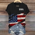 thumbnail image 5 of MEICHEN 250th Anniversary of The States Women's T Shirt Round Neck T Shirt with American Flag Design Cotton Top for July 4 Summer 4th of July Tops, 5 of 5
