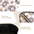 thumbnail image 5 of FORMRS Makeup Bag Travel Cosmetic Organizer for Women Fold Flat Zipper Pouch with Handle, Blue Abstract Pattern, 5 of 8