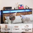 thumbnail image 2 of ZIVACATE Full Size Bed Frame with Headboard LED 2 Drawers Built in USB Ports No Box Spring Needed, 2 of 7