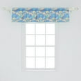 thumbnail image 2 of Nature Window Valance, Abstract Blue FLowers and Leaves Retro Design Floral Theme, Curtain Valance for Kitchen Bedroom Decor with Rod Pocket, 54" X 12", Ceil Blue Pale Sky Blue, by Ambesonne, 2 of 3