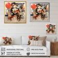 thumbnail image 4 of Designart "Creation of Fashion Woman Magazine II" Cityscapes Wall Art - Industrial Black Dallas Living Room Canvas Art, 4 of 6