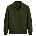 thumbnail image 4 of ZCFZJW Mens Lightweight Jackets Full Zip up Casual Stylish Windbreakers Loose Fit Work Office Light Track Jacket Laydown Collar Fall Golf Coats with Pockets Green XXL, 4 of 8