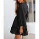 thumbnail image 4 of Vestido de manga larga con dobladillo con volantes para mujer, vestido de manga larga para mujer, vestido de manga larga para mujer, vestido de mujer de mayor durabilidad, 4 of 7