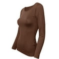 thumbnail image 3 of LAVRA Women's Soft Casual Crew Neck Long Sleeve Shirt, 3 of 5