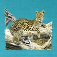 thumbnail image 2 of Wild Bobby, Wild Forest Spotted Cheetah Family, Animal Lover, Front and Back Garment-Dyed Short Sleeve Tees, Blue Lagoon, Small, 2 of 3