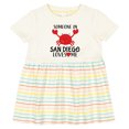 thumbnail image 3 of Inktastic Someone in San Diego Loves Me Girls Baby Dress, 3 of 5