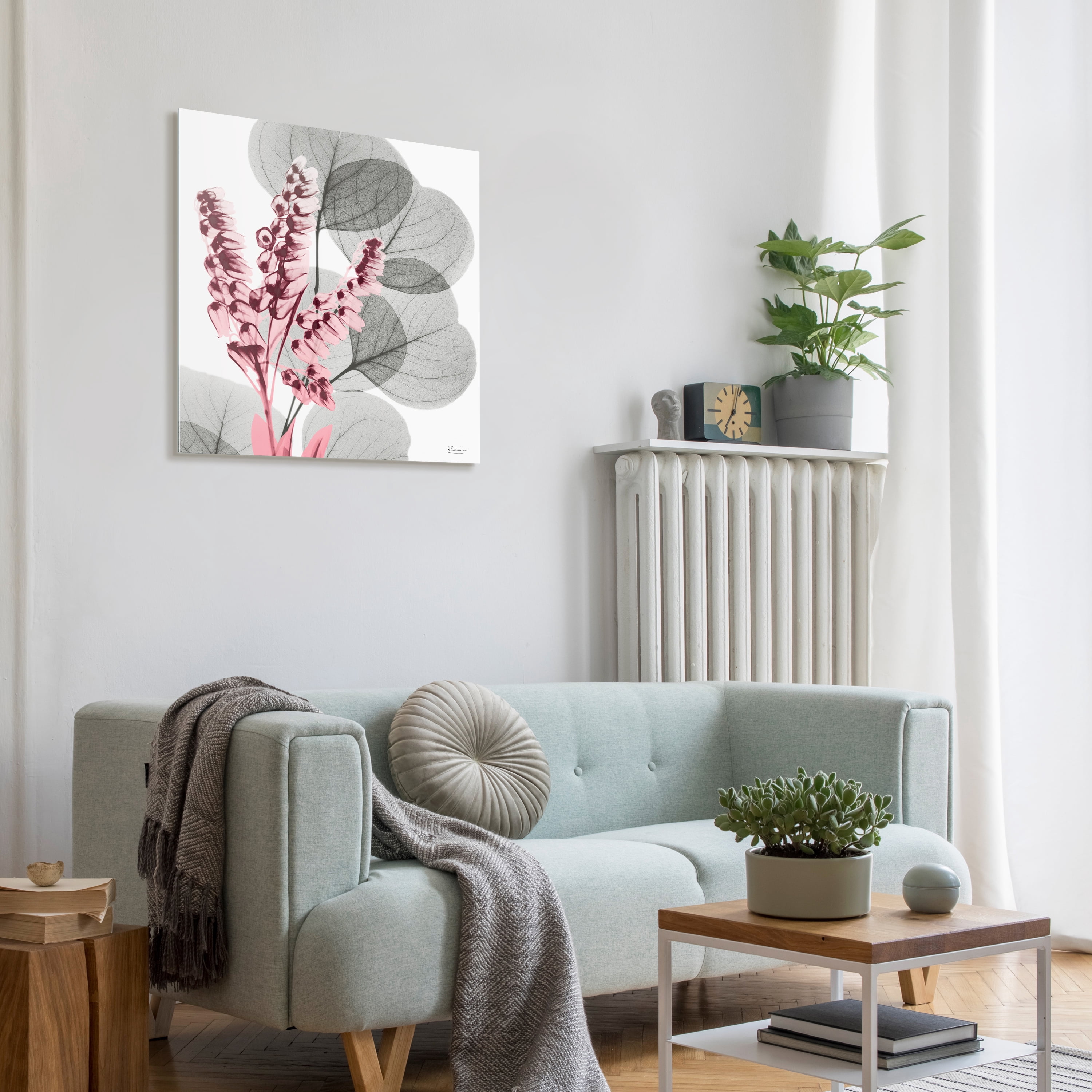 Empire Art Direct Eucalyptus Bush 2 Frameless Free Floating Tempered Glass Panel Graphic Flower Wall Art, 24" x 24" x 0.2", Ready to Hang