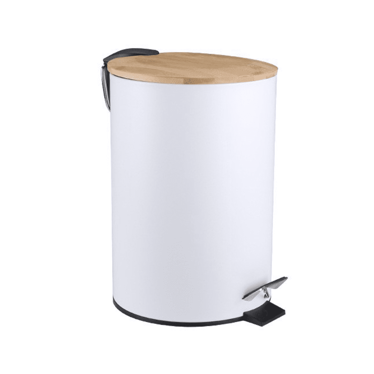 White Bathroom Trash Can Small Trash Can with Lid for Bathroom Stainless Steel Bathroom