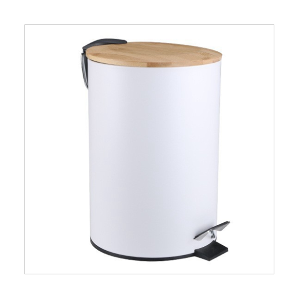 White Bathroom Trash Can Small Trash Can with Lid for Bathroom