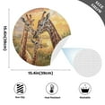 thumbnail image 2 of Ryvnso Giraffes on Grassland Round Plate Mats Dining Table Placemat Set of 4 for Holiday Decoration, 2 of 7
