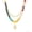 Exquisite box packaging, variant on Layered Beaded Necklace for Women Colorful Trendy Snake Chain Circle Pendant Choker Gold Chain Adjustable Length Bohemian Rainbow Stackable Necklaces Jewelry Gift