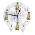 thumbnail image 2 of Reloj de pared con luces brillantes de suricata, silencioso, de 10 pulgadas, estilo rústico retro, decorativo para sala de estar, cocina, hogar, baño y dormitorio, 2 of 7