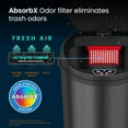 thumbnail image 4 of Steel Garbage Bin, 8 Gallon Touchless Sensor Trash Can with AbsorbX Odor Filter System, Black, 4 of 5