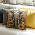 thumbnail image 3 of Party Decor Birthday Gift elephant flowers sunflower Home Decor Throw Pillows Cover for Home Sofa Couch, 3 of 5