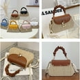 thumbnail image 4 of Straw Crossbody Bag for Women Hand Woven Shoulder Bag Leather Top Handle Small Boho Purse Rattan Beach Handbags, 4 of 7