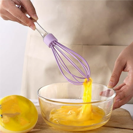 

WANYNG Egg Beater Blenders Blenders Silicone Hand Blenders Creamy Milk Stirrer Cooking Tool Included eggs beater Purple