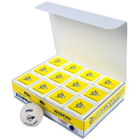Dunlop Sports Pro Glass Court Squash Ball White by Dunlop Sports