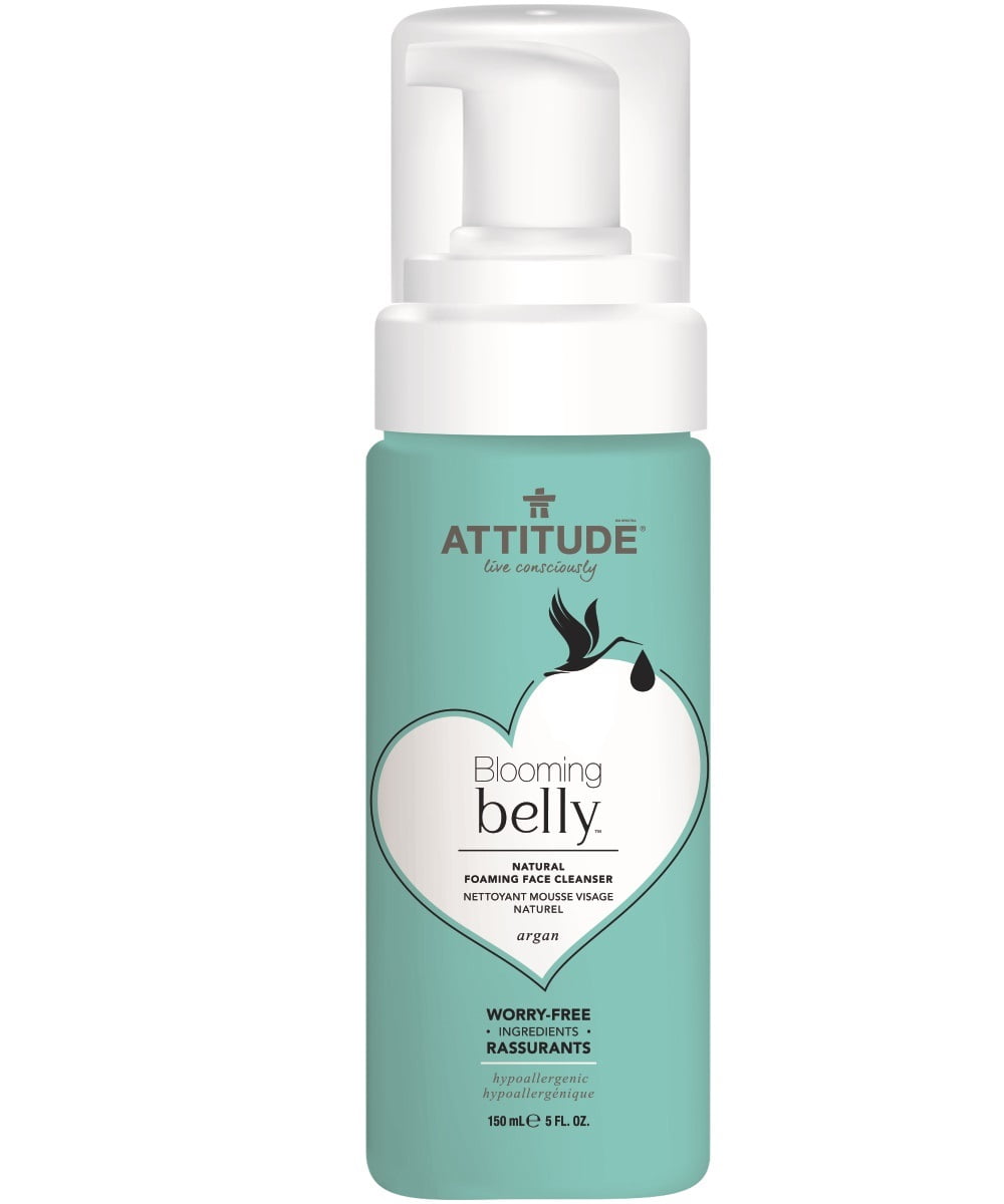 ATTITUDE Blooming Belly Natural Foaming Face Cleanser, Argan, 5 Oz