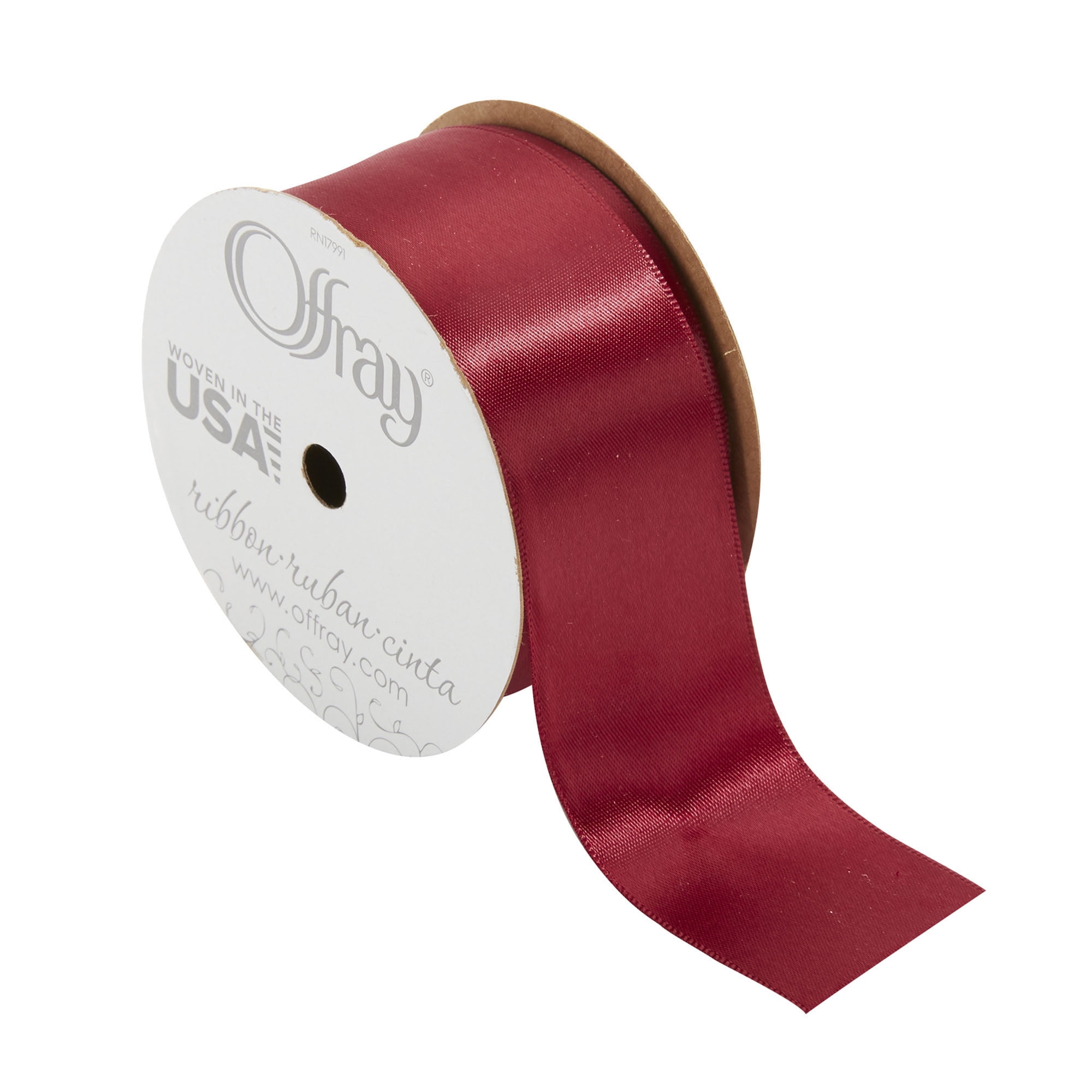 Offray 1 1/2" Satin Wine Ribbon, 1 Each