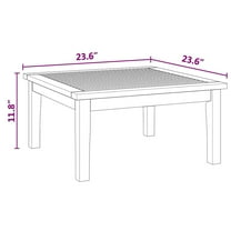 vidaXL Garden Table 23.6x23.6x11.8 in Solid Wood Teak