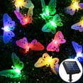 thumbnail image 4 of 12LED Multi-Colour Butterfly Fairy Lights Solar String Lights Outdoor Waterproof 2 Modes Outdoor Garden Decorative for PatioChristmas Party, 4 of 5