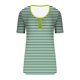 thumbnail image 2 of Camisetas de Manga Corta para las Mujeres Rayas Impreso Botón Arriba Tee, Cuello Redondo Casual Tops de Algodón para las Mujeres, 2 of 4