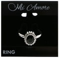 thumbnail image 2 of Mi Amore Crystal Sized-Ring Silver-Tone/Black Size 9.00, 2 of 2