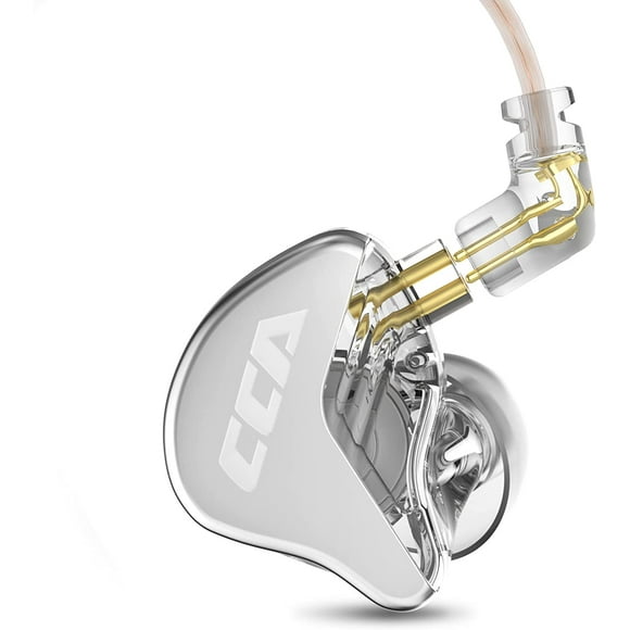IBAOLEA CRA in Ear Earphone, Ultra-Thin Diaphragm Dynamic Driver IEM, Clear Sound & Deep Bass, Wired Earbuds with Tangle-Free Removable Cord crystal no mic
