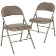 thumbnail image 1 of 2 Pk. HERCULES Series Double Braced Gray Vinyl Folding Chair, 1 of 9