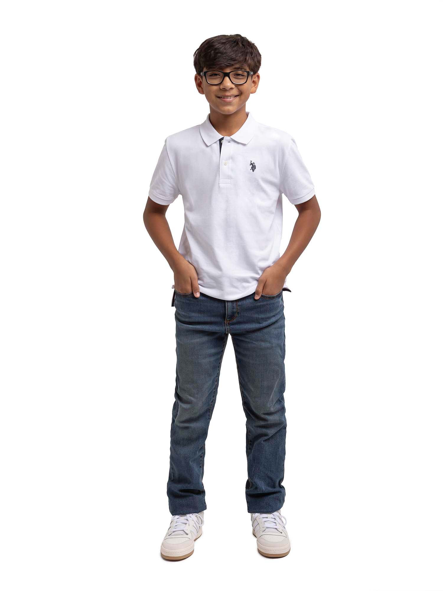 U.S. Polo Assn. Boys Pique Polo Shirt, Sizes 4-18