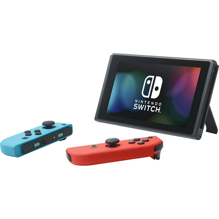 Nintendo Switch Neon Red Blue Joy-Con Console Set, Bundle With 