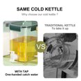 thumbnail image 4 of Tera fría con grifo para el hogar contenedor de bebidas de Wdftyju limonada refrigerador de cocina cubo de agua fría antibloqueo, 4 of 8