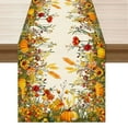 thumbnail image 1 of WANGQI Fall Color Wild Flowers Pumpkin Table Runner Table Decoration for Kitchen Dining Dinner Autumn Home Decor, 1 of 6