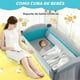 thumbnail image 2 of Cuna para Bebé con Cambiador y Organizador Bolsa,4 IN 1 Cuna colecho Plegable para bebé Corral Bebé,Parques de Juegos para BebésCuna De Viaje para Bebe Multifunción Plegable, 2 of 7