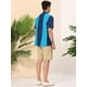 thumbnail image 5 of Camisas hawaianas manga corta botones botones a rayas playeras Verde marino T S, 5 of 6