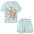 thumbnail image 3 of Kuromi And My Melody Women Pajamas Set Loungewear Sleepwear 2 Piece PJ Sets, 3 of 7