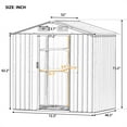 thumbnail image 2 of Historyli Go5H 6ft X4ft Garden Shed With Adjustable Shelf Lockable Door Weatherproof Easy Assembly Tool Cabinet For Backyard Garden Patio Lawn, 2 of 9