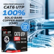 Cables Direct Online 500FT Cat6 Solid Bare Copper 23AWG Bulk Ethernet Cable, CMR ETL Riser, 550MHz POE (Power Over Ethernet) Wire – Purple
