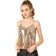thumbnail image 1 of INSPIRE CHIC Camisola Brillante Con Lentejuelas Del Día De San Patricio Para Mujer Club Party Sparkle Cami Top Color Oro rosa XS, 1 of 6