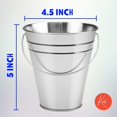 thumbnail image 3 of Kicko Cubos Grandes de Metal Galvanizado Paquete de 24, con Asas, 5 x 4,5 Pulgadas, Regalo Exclusivo, 3 of 6