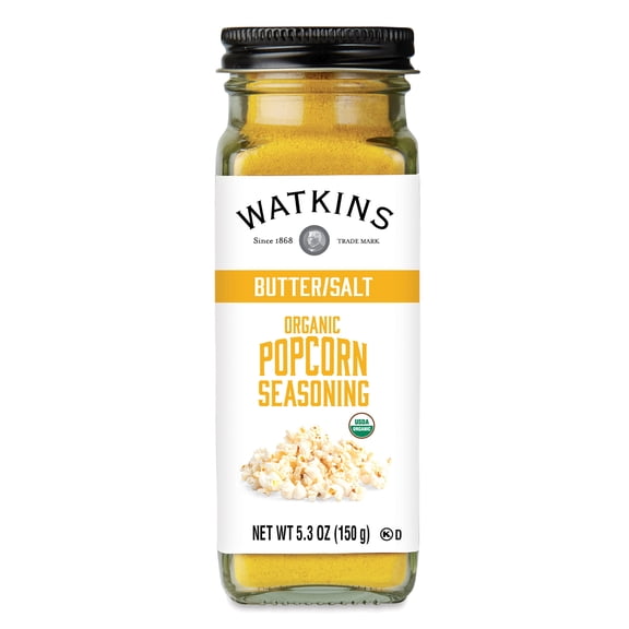 Watkins Inc. Organic Popcorn Seasoning - Butter/Salt 5.3 oz Jar
