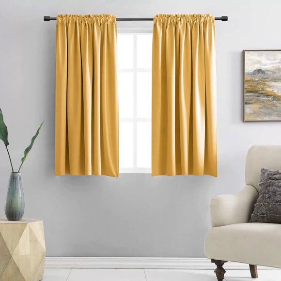 1 Panel Window Curtains Short Curtain Valance, Basement Window Curtains, Small Curtain Small Blackout Curtains