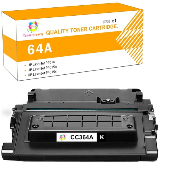 Toner H-Party 1-Pack Compatible Toner Cartridge for HP 64A CC364A LaserJet P4014 P4015n P4015x P4515n P4515x Laser Printer Ink (Black)