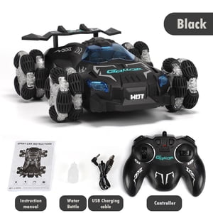 MZCPSYHA Remote Controlled Car 2.4GHz Racing RC Car LED Light 360° Rolling Drift Spray Car