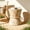 Amber + Brown + Magnesium Oxide+5, variant on TENGDA Double Barrel Shape Concrete Side Table, Modern Patio Accent Table with Crack Texture, Multi-use Garden Stool for Outdoor Decor
