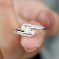 thumbnail image 3 of Silvago Jewelry Round Cut 2.34 Ct VVS1/E-F Moissanite Engagement Bypass Ring - 14K White Gold Plated Classic Anniversary Ring For Women's - Forever Moissanite Ring for Women's, 3 of 8