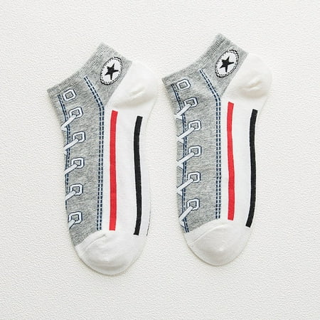 

Fashion Funny Women s Men Harajuku Style Socks Kawaii Shoe Print Cute Short Sock Gift For Women Men Dropshipping