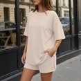 thumbnail image 5 of SUNBS 2 Piece Lounge Set for Women Matching Sets Oversized Top and Shorts Sweatsuit Travel Airport Outfit, 5 of 8