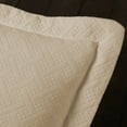 thumbnail image 4 of Jacquard Matelassé 100% Cotton Basketweave 3-Piece Bedspread Set, Embossed Cotton Fabric, Soft, Breathable, Medium Weight, Basketweave, Oversized Bedding , Queen, Iinen by Blue Nile Mills, 4 of 7